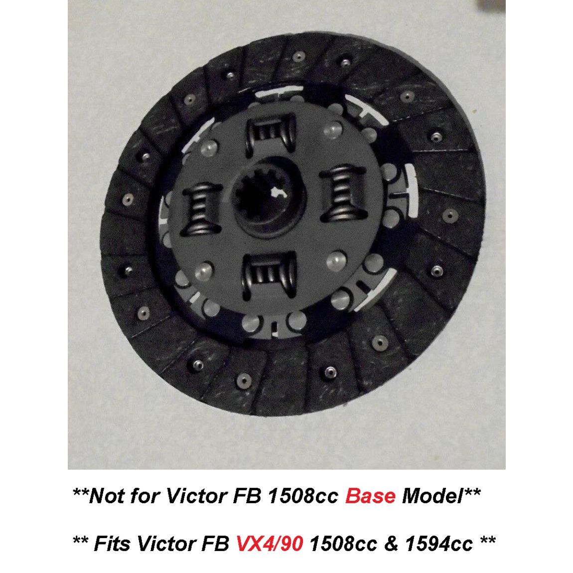 CLUTCH PLATE ONLY (Vauxhall Victor) (**FB 1600 Only**) (**VX4/90 1500 & 1600**) (1961- 65)  